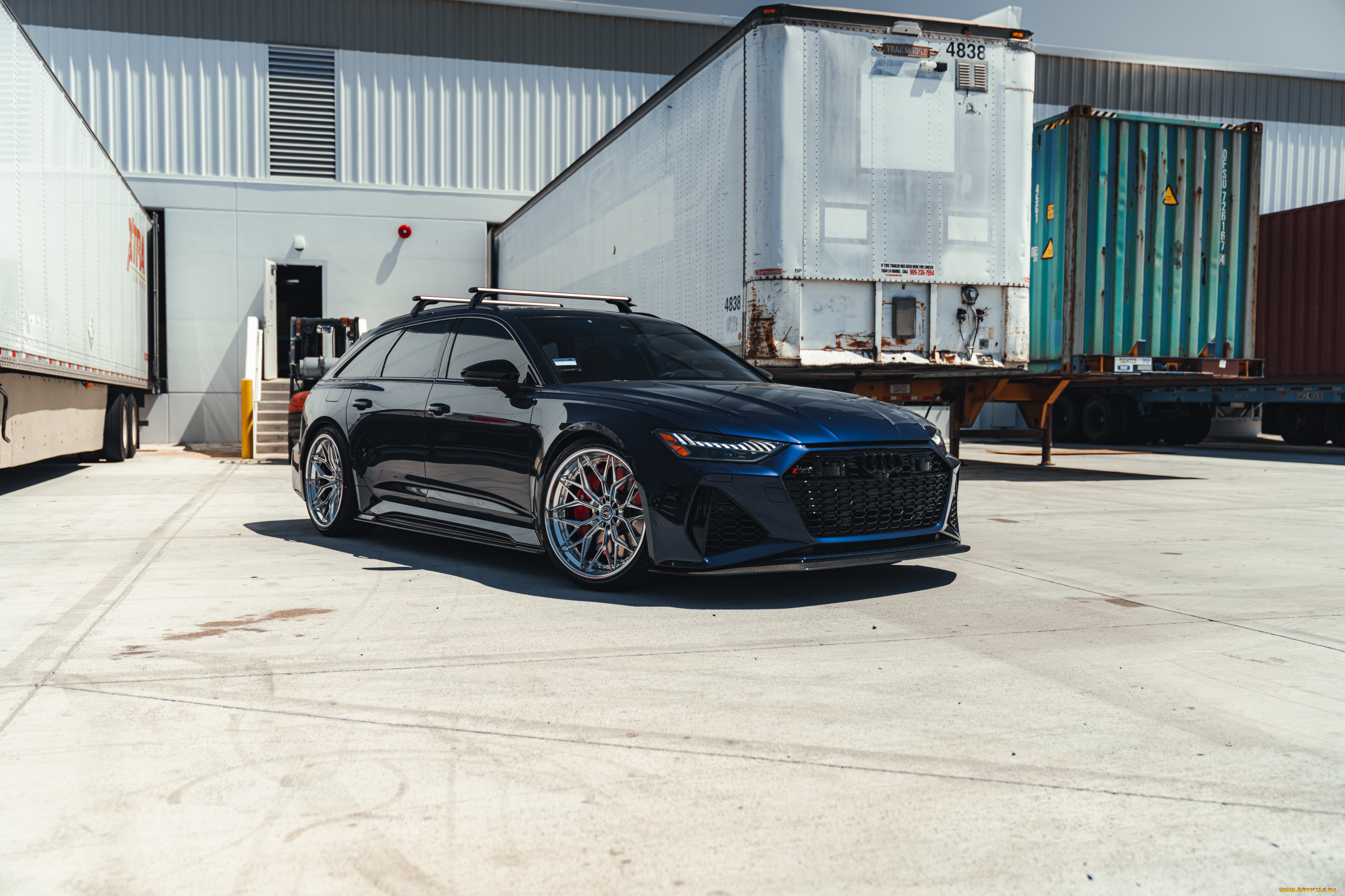 audi rs6, , audi, rs6, blue, sportcar, trailers